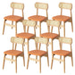 Contemporary Indoor Solid Wood Open Back Dining Side Chair for Restaurant Orange 8 Piece Set Natural Wood Clearhalo 'Dining Chairs' 'Dining Tables & Seating' 'dining_chair' 'furn' 'furn_dining_chair' 'Furniture' 'Kitchen & Dining Furniture' 7747899