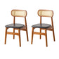 Contemporary Indoor Solid Wood Open Back Dining Side Chair for Restaurant Black 2 Piece Set Walnut Clearhalo 'Dining Chairs' 'Dining Tables & Seating' 'dining_chair' 'furn' 'furn_dining_chair' 'Furniture' 'Kitchen & Dining Furniture' 7747900