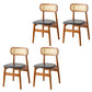 Contemporary Indoor Solid Wood Open Back Dining Side Chair for Restaurant Black 4 Piece Set Walnut Clearhalo 'Dining Chairs' 'Dining Tables & Seating' 'dining_chair' 'furn' 'furn_dining_chair' 'Furniture' 'Kitchen & Dining Furniture' 7747901
