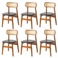 Contemporary Indoor Solid Wood Open Back Dining Side Chair for Restaurant Black 6 Piece Set Walnut Clearhalo 'Dining Chairs' 'Dining Tables & Seating' 'dining_chair' 'furn' 'furn_dining_chair' 'Furniture' 'Kitchen & Dining Furniture' 7747902