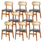 Contemporary Indoor Solid Wood Open Back Dining Side Chair for Restaurant Black 8 Piece Set Walnut Clearhalo 'Dining Chairs' 'Dining Tables & Seating' 'dining_chair' 'furn' 'furn_dining_chair' 'Furniture' 'Kitchen & Dining Furniture' 7747903