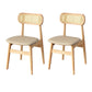Contemporary Indoor Solid Wood Open Back Dining Side Chair for Restaurant Off-White 2 Piece Set Natural Wood Clearhalo 'Dining Chairs' 'Dining Tables & Seating' 'dining_chair' 'furn' 'furn_dining_chair' 'Furniture' 'Kitchen & Dining Furniture' 7747904