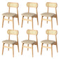Contemporary Indoor Solid Wood Open Back Dining Side Chair for Restaurant Off-White 6 Piece Set Natural Wood Clearhalo 'Dining Chairs' 'Dining Tables & Seating' 'dining_chair' 'furn' 'furn_dining_chair' 'Furniture' 'Kitchen & Dining Furniture' 7747906