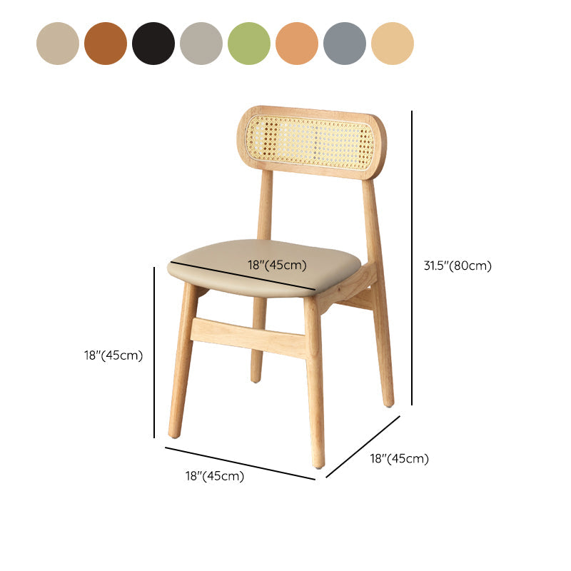 Contemporary Indoor Solid Wood Open Back Dining Side Chair for Restaurant Clearhalo 'Dining Chairs' 'Dining Tables & Seating' 'dining_chair' 'furn' 'furn_dining_chair' 'Furniture' 'Kitchen & Dining Furniture' 7747908