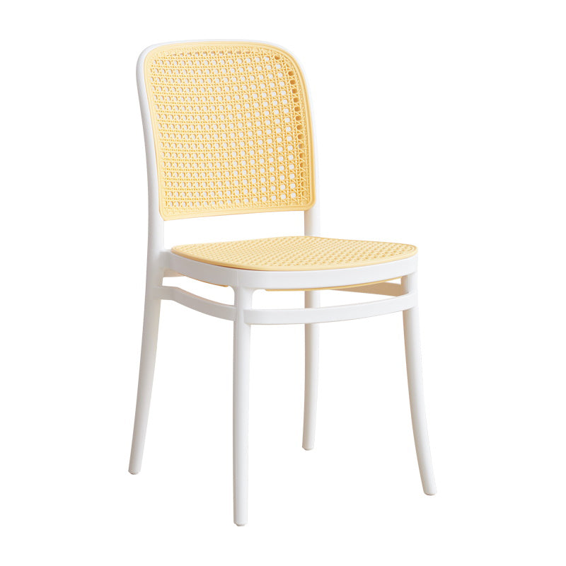 Contemporary Indoor Plastic Open Back Stackable Dining Side Chair Clearhalo 'Dining Chairs' 'Dining Tables & Seating' 'dining_chair' 'furn' 'furn_dining_chair' 'Furniture' 'Kitchen & Dining Furniture' 7747917
