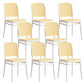 Contemporary Indoor Plastic Open Back Stackable Dining Side Chair Yellow White 8 Piece Set Clearhalo 'Dining Chairs' 'Dining Tables & Seating' 'dining_chair' 'furn' 'furn_dining_chair' 'Furniture' 'Kitchen & Dining Furniture' 7747918