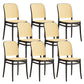 Contemporary Indoor Plastic Open Back Stackable Dining Side Chair Yellow Black 8 Piece Set Clearhalo 'Dining Chairs' 'Dining Tables & Seating' 'dining_chair' 'furn' 'furn_dining_chair' 'Furniture' 'Kitchen & Dining Furniture' 7747928
