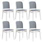 Contemporary Indoor Plastic Open Back Stackable Dining Side Chair Gray-White 6 Piece Set Clearhalo 'Dining Chairs' 'Dining Tables & Seating' 'dining_chair' 'furn' 'furn_dining_chair' 'Furniture' 'Kitchen & Dining Furniture' 7747932