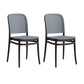 Contemporary Indoor Plastic Open Back Stackable Dining Side Chair Black-Gray 2 Piece Set Clearhalo 'Dining Chairs' 'Dining Tables & Seating' 'dining_chair' 'furn' 'furn_dining_chair' 'Furniture' 'Kitchen & Dining Furniture' 7747935