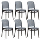 Contemporary Indoor Plastic Open Back Stackable Dining Side Chair Black-Gray 6 Piece Set Clearhalo 'Dining Chairs' 'Dining Tables & Seating' 'dining_chair' 'furn' 'furn_dining_chair' 'Furniture' 'Kitchen & Dining Furniture' 7747937