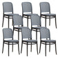 Contemporary Indoor Plastic Open Back Stackable Dining Side Chair Black-Gray 8 Piece Set Clearhalo 'Dining Chairs' 'Dining Tables & Seating' 'dining_chair' 'furn' 'furn_dining_chair' 'Furniture' 'Kitchen & Dining Furniture' 7747938