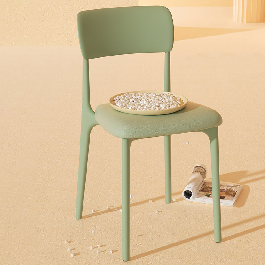 Sedie da pranzo moderne senza braccio sedie da pranzo in plastica aperta per sala da pranzo
