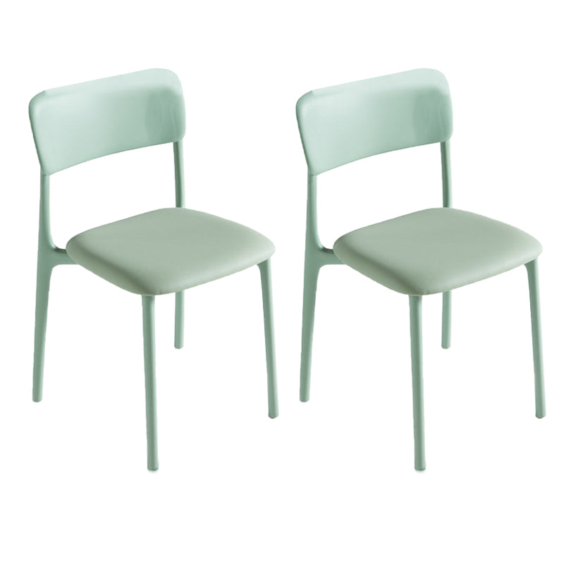 Sedie da pranzo moderne senza braccio sedie da pranzo in plastica aperta per sala da pranzo
