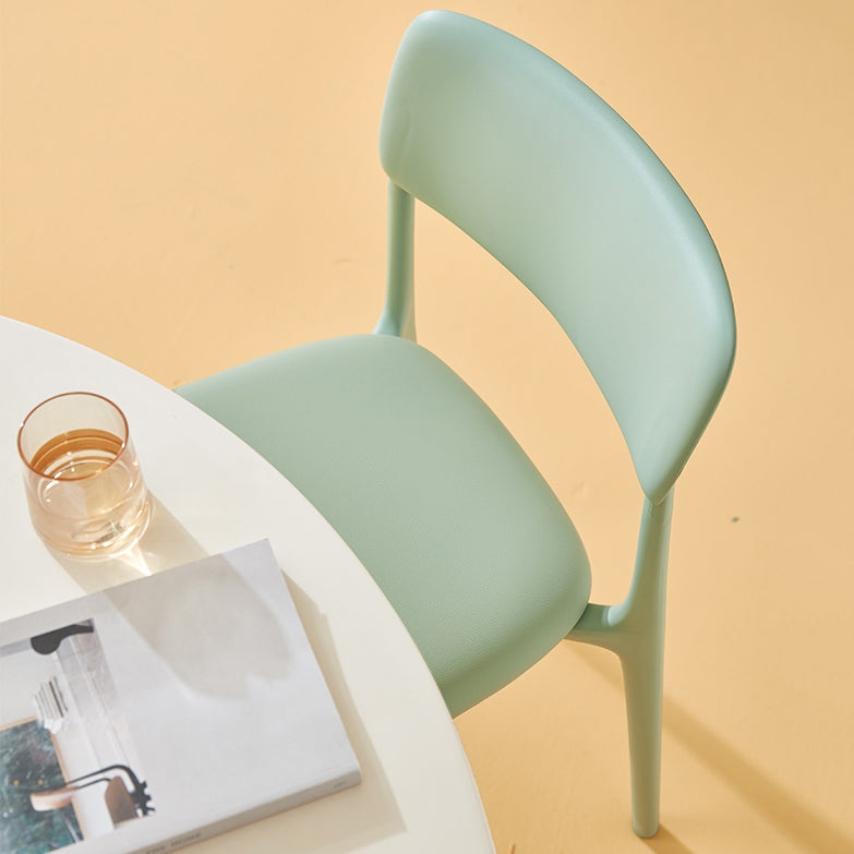 Sedie da pranzo moderne senza braccio sedie da pranzo in plastica aperta per sala da pranzo