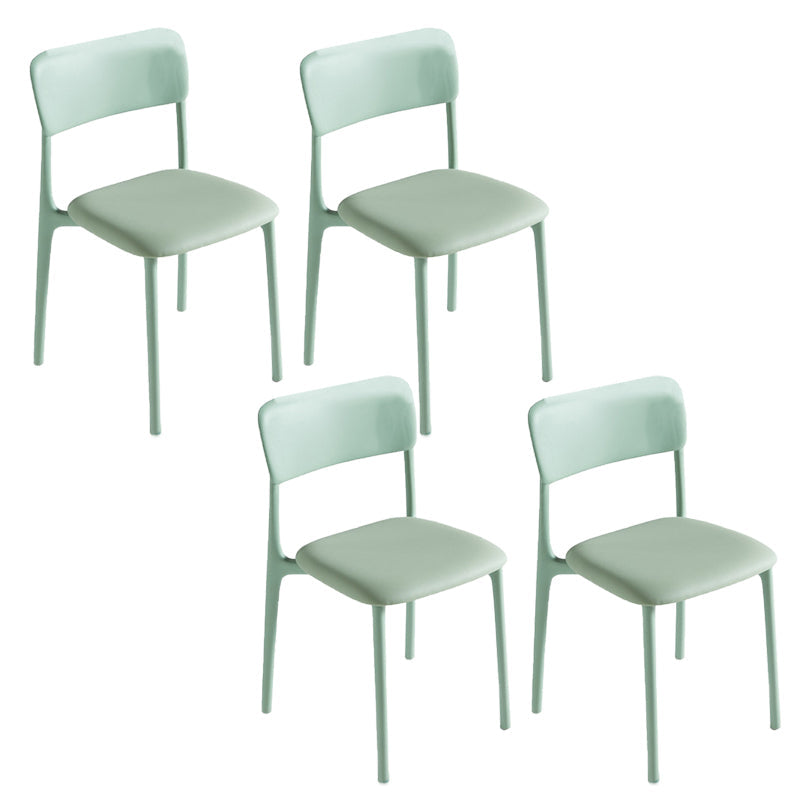 Sedie da pranzo moderne senza braccio sedie da pranzo in plastica aperta per sala da pranzo