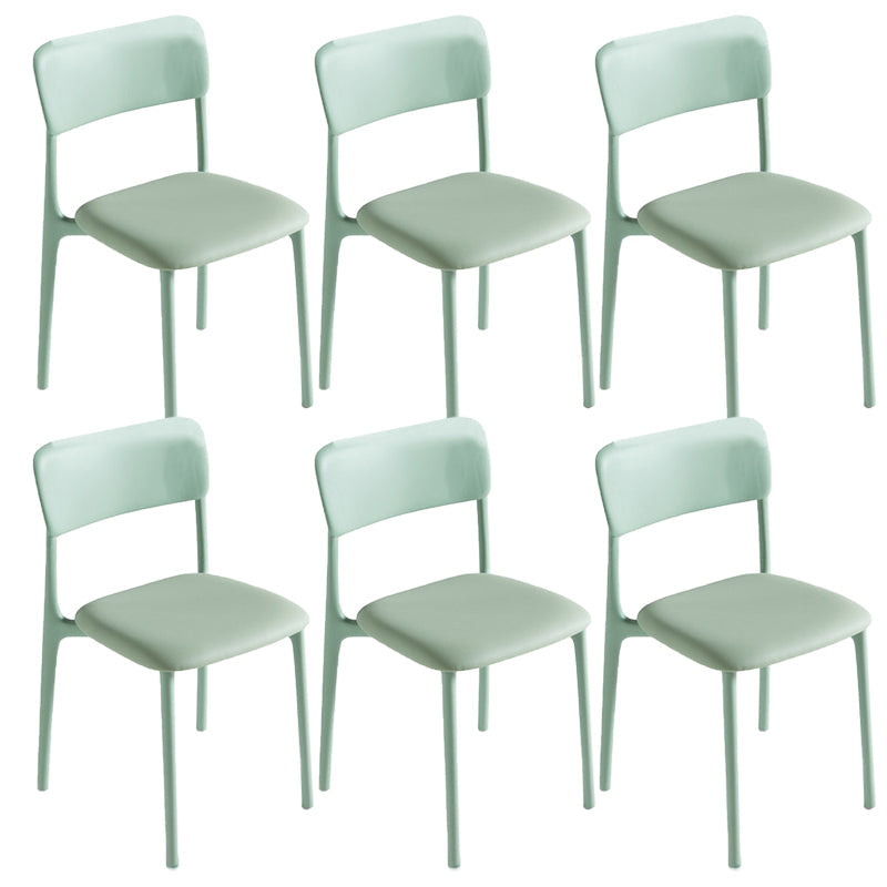 Sedie da pranzo moderne senza braccio sedie da pranzo in plastica aperta per sala da pranzo