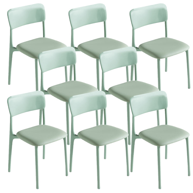 Sedie da pranzo moderne senza braccio sedie da pranzo in plastica aperta per sala da pranzo