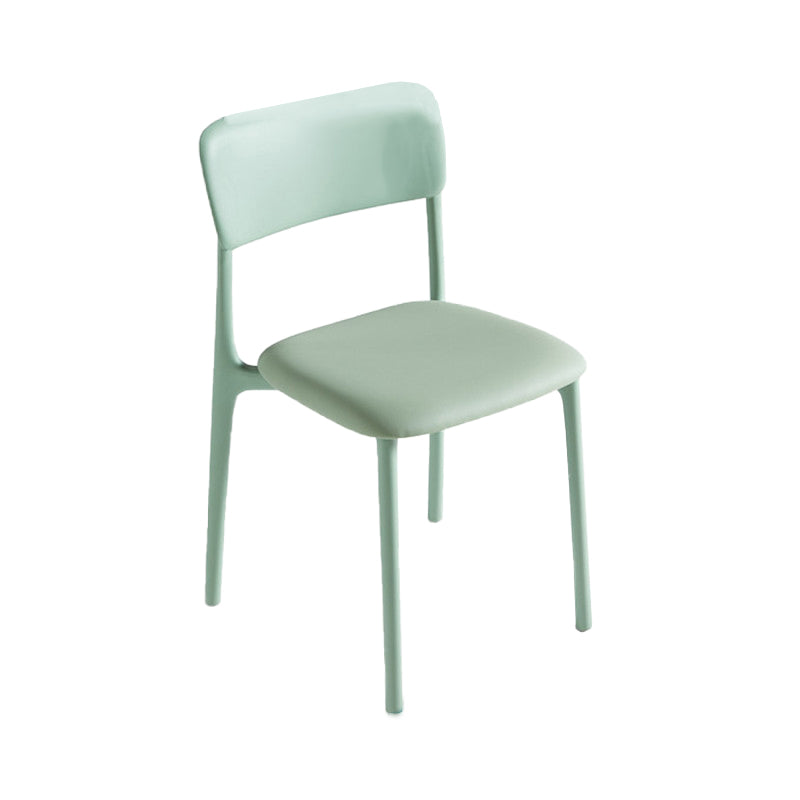 Sedie da pranzo moderne senza braccio sedie da pranzo in plastica aperta per sala da pranzo