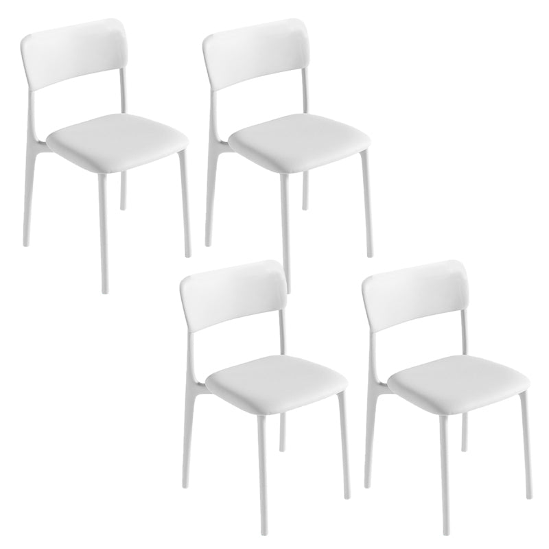 Sedie da pranzo moderne senza braccio sedie da pranzo in plastica aperta per sala da pranzo