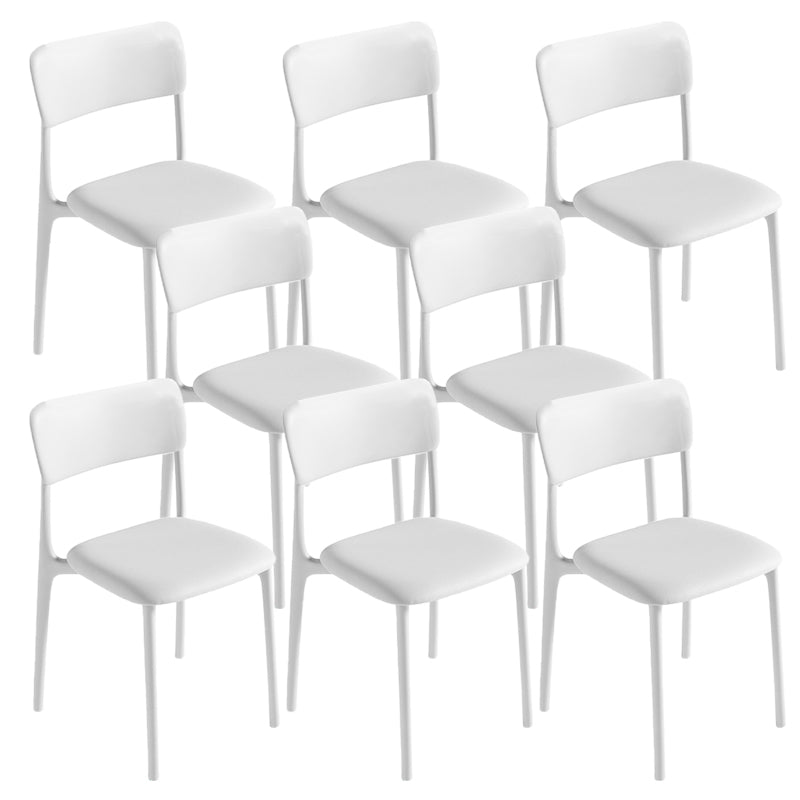 Sedie da pranzo moderne senza braccio sedie da pranzo in plastica aperta per sala da pranzo