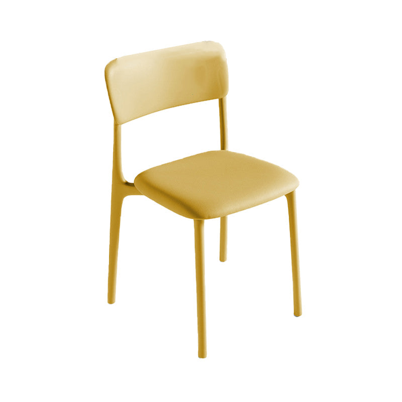 Sedie da pranzo moderne senza braccio sedie da pranzo in plastica aperta per sala da pranzo