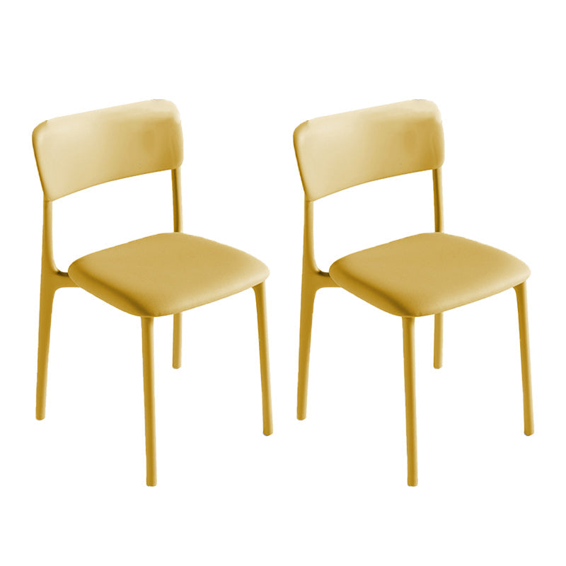 Sedie da pranzo moderne senza braccio sedie da pranzo in plastica aperta per sala da pranzo