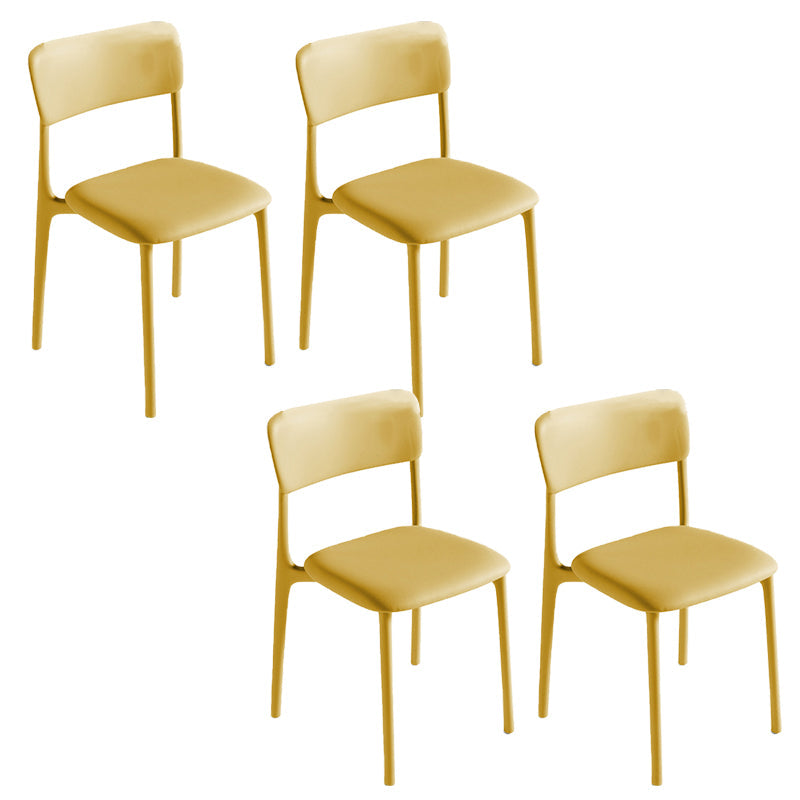 Sedie da pranzo moderne senza braccio sedie da pranzo in plastica aperta per sala da pranzo