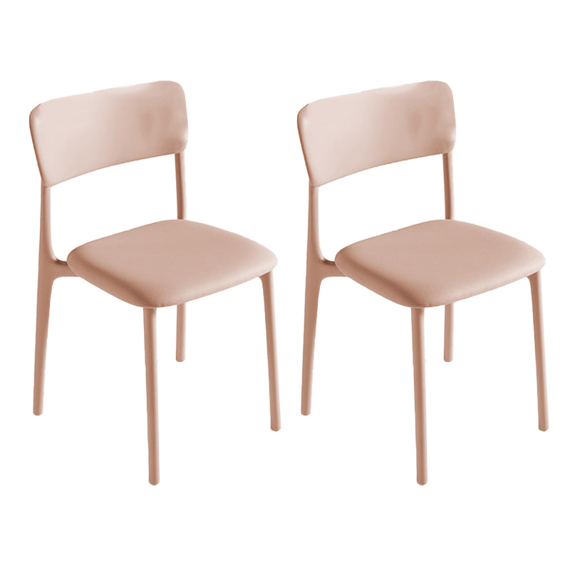 Sedie da pranzo moderne senza braccio sedie da pranzo in plastica aperta per sala da pranzo