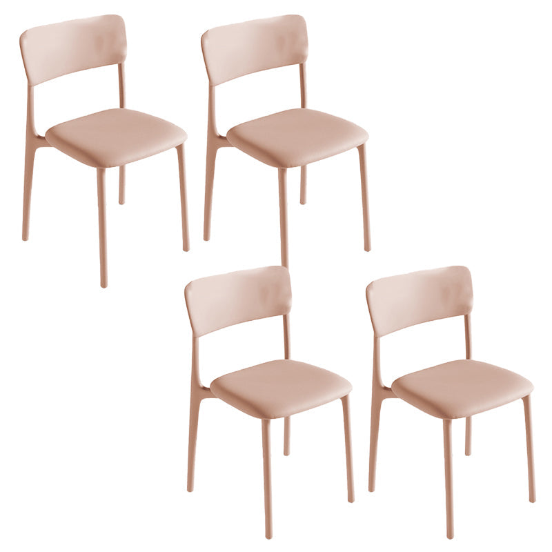 Sedie da pranzo moderne senza braccio sedie da pranzo in plastica aperta per sala da pranzo