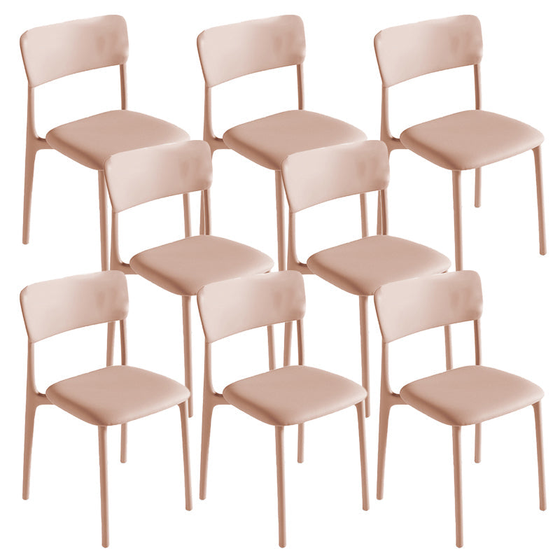 Sedie da pranzo moderne senza braccio sedie da pranzo in plastica aperta per sala da pranzo