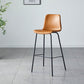 Sgabello da bar in pelle posteriore bassista in stile contemporaneo con gambe metalliche