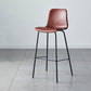 Sgabello da bar in pelle posteriore bassista in stile contemporaneo con gambe metalliche