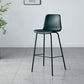 Sgabello da bar in pelle posteriore bassista in stile contemporaneo con gambe metalliche