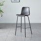 Sgabello da bar in pelle posteriore bassista in stile contemporaneo con gambe metalliche