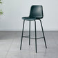Sgabello da bar in pelle posteriore bassista in stile contemporaneo con gambe metalliche