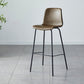 Sgabello da bar in pelle posteriore bassista in stile contemporaneo con gambe metalliche