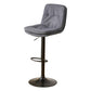 Style moderne tabouret de bar rembourré à réglage rotatif avec des jambes en métal