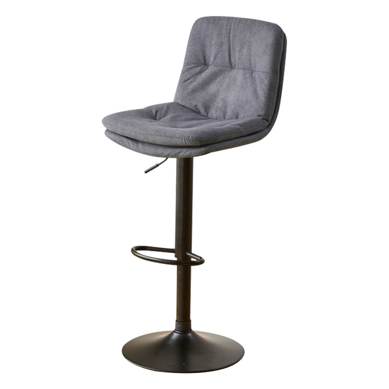 Style moderne tabouret de bar rembourré à réglage rotatif avec des jambes en métal