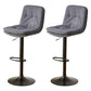 Style moderne tabouret de bar rembourré à réglage rotatif avec des jambes en métal