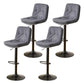 Style moderne tabouret de bar rembourré à réglage rotatif avec des jambes en métal