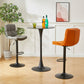 Style moderne tabouret de bar rembourré à réglage rotatif avec des jambes en métal