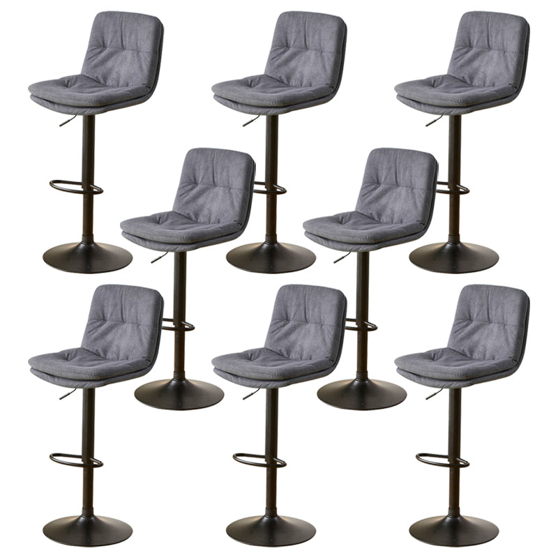 Style moderne tabouret de bar rembourré à réglage rotatif avec des jambes en métal
