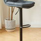 Style moderne tabouret de bar rembourré à réglage rotatif avec des jambes en métal