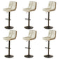 Style moderne tabouret de bar rembourré à réglage rotatif avec des jambes en métal