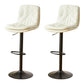 Style moderne tabouret de bar rembourré à réglage rotatif avec des jambes en métal