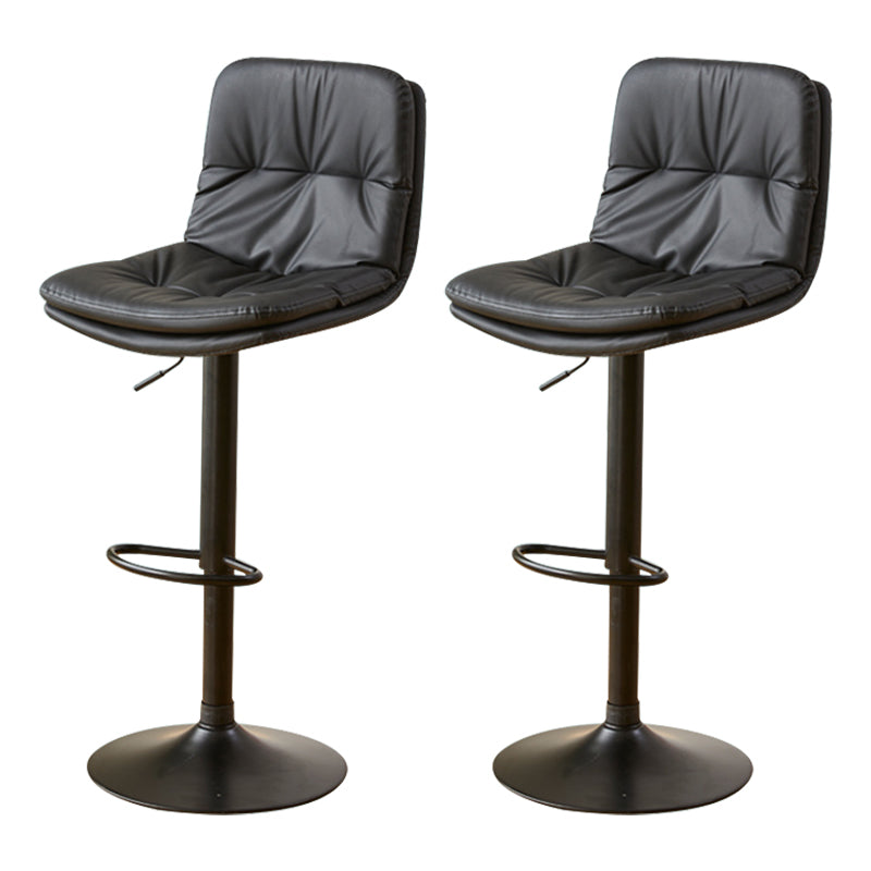 Style moderne tabouret de bar rembourré à réglage rotatif avec des jambes en métal