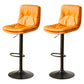 Style moderne tabouret de bar rembourré à réglage rotatif avec des jambes en métal