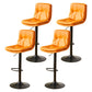 Style moderne tabouret de bar rembourré à réglage rotatif avec des jambes en métal