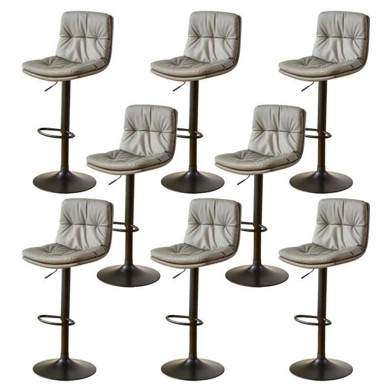 Style moderne tabouret de bar rembourré à réglage rotatif avec des jambes en métal