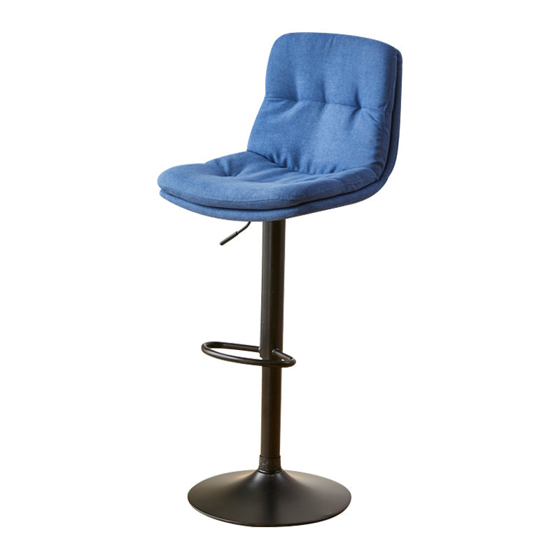 Style moderne tabouret de bar rembourré à réglage rotatif avec des jambes en métal